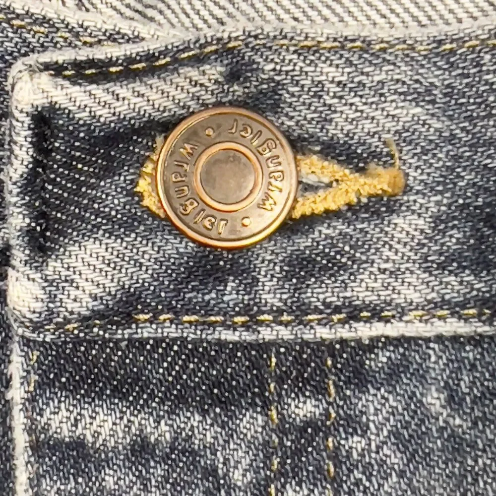 Wrangler Jeans Men 38x32 Blue Denim Pants Straight Leg Regular Fit Cotton Mexico